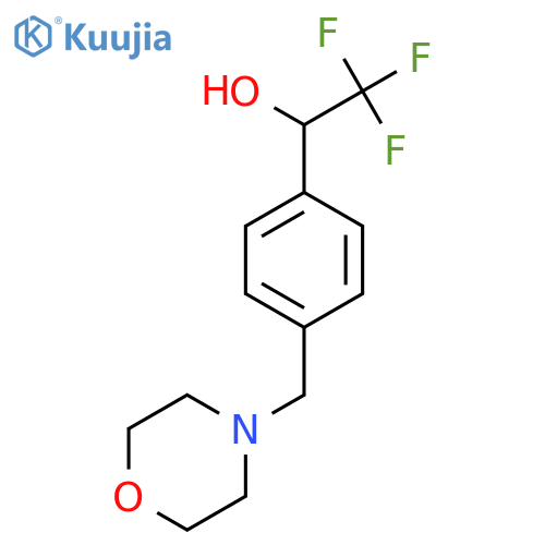 2,2,2-trifluoro-1-{4-(morpholin-4-yl)methylphenyl}ethan-1-ol structure