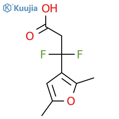 3-(2,5-dimethylfuran-3-yl)-3,3-difluoropropanoic acid structure