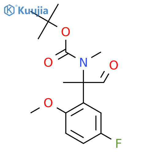 tert-butyl N-2-(5-fluoro-2-methoxyphenyl)-1-oxopropan-2-yl-N-methylcarbamate structure