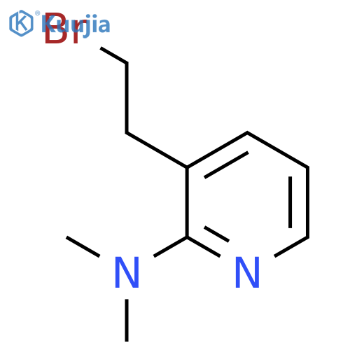 3-(2-bromoethyl)-N,N-dimethylpyridin-2-amine structure