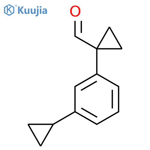 1-(3-cyclopropylphenyl)cyclopropane-1-carbaldehyde structure