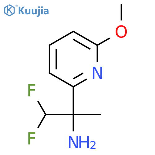 1,1-difluoro-2-(6-methoxypyridin-2-yl)propan-2-amine structure
