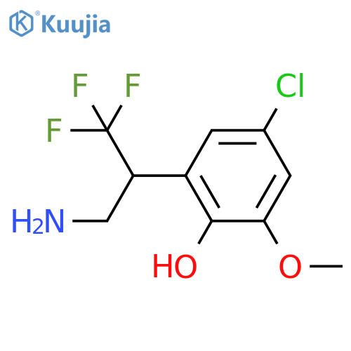 2-(3-amino-1,1,1-trifluoropropan-2-yl)-4-chloro-6-methoxyphenol structure
