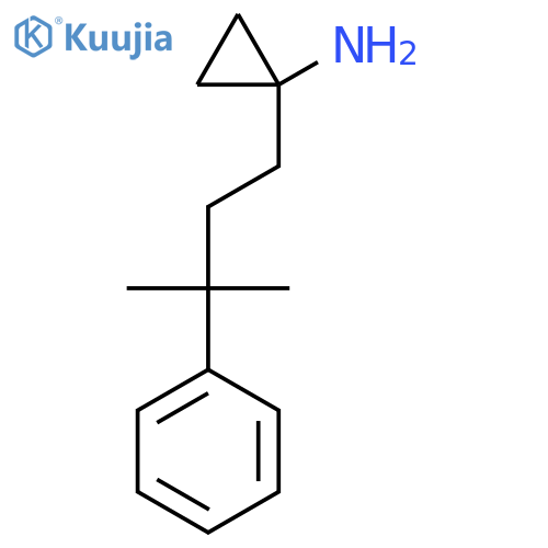 1-(3-methyl-3-phenylbutyl)cyclopropan-1-amine structure