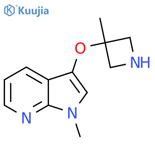 3-methyl-3-({1-methyl-1H-pyrrolo2,3-bpyridin-3-yl}oxy)azetidine structure