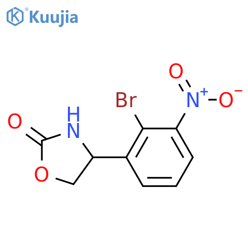 4-(2-bromo-3-nitrophenyl)-1,3-oxazolidin-2-one structure