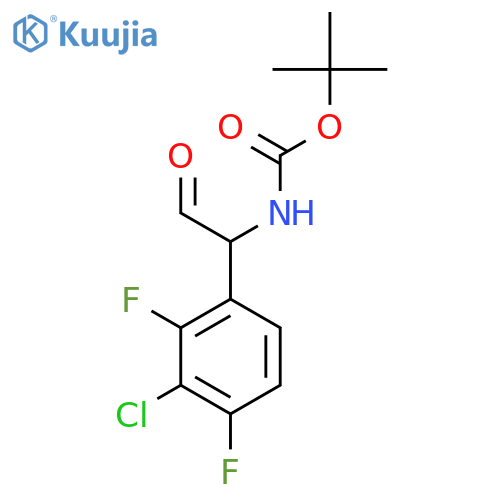 tert-butyl N-1-(3-chloro-2,4-difluorophenyl)-2-oxoethylcarbamate structure