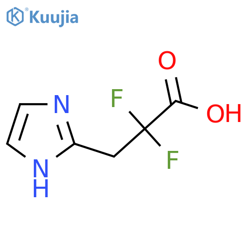 2,2-difluoro-3-(1H-imidazol-2-yl)propanoic acid structure