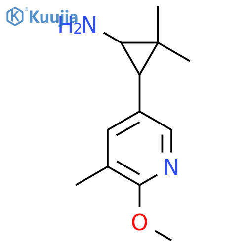 3-(6-methoxy-5-methylpyridin-3-yl)-2,2-dimethylcyclopropan-1-amine structure