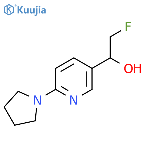 2-fluoro-1-6-(pyrrolidin-1-yl)pyridin-3-ylethan-1-ol structure