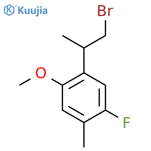 1-(1-bromopropan-2-yl)-5-fluoro-2-methoxy-4-methylbenzene structure