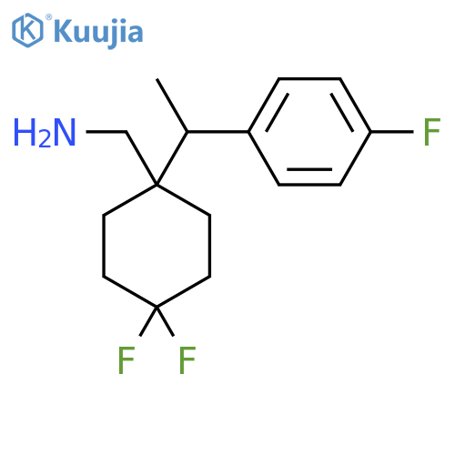 {4,4-difluoro-1-1-(4-fluorophenyl)ethylcyclohexyl}methanamine structure