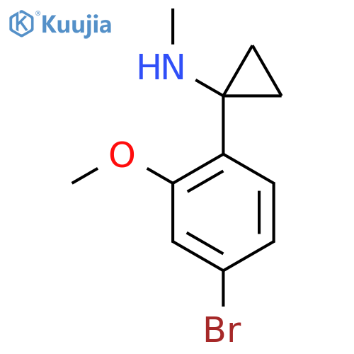1-(4-bromo-2-methoxyphenyl)-N-methylcyclopropan-1-amine structure