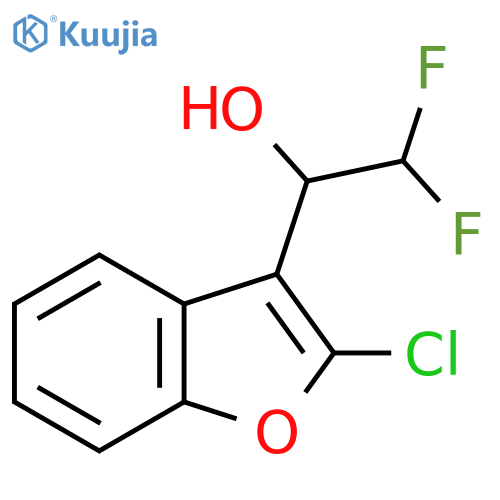 1-(2-chloro-1-benzofuran-3-yl)-2,2-difluoroethan-1-ol structure