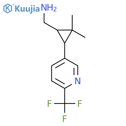 {2,2-dimethyl-3-6-(trifluoromethyl)pyridin-3-ylcyclopropyl}methanamine structure