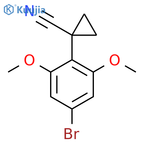 1-(4-bromo-2,6-dimethoxyphenyl)cyclopropane-1-carbonitrile structure