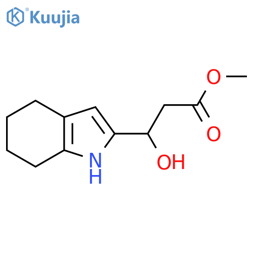 methyl 3-hydroxy-3-(4,5,6,7-tetrahydro-1H-indol-2-yl)propanoate structure