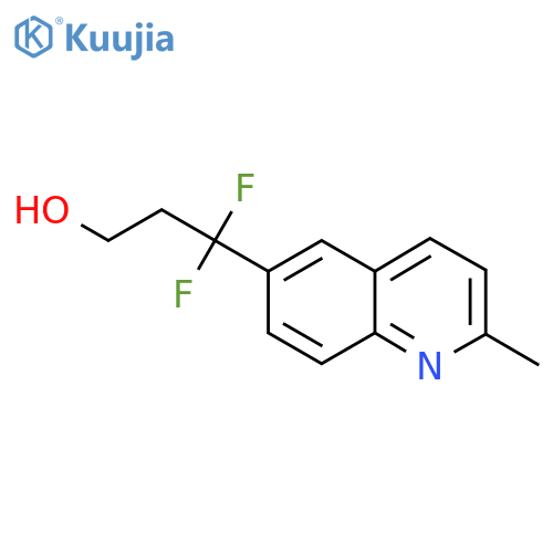 3,3-difluoro-3-(2-methylquinolin-6-yl)propan-1-ol structure