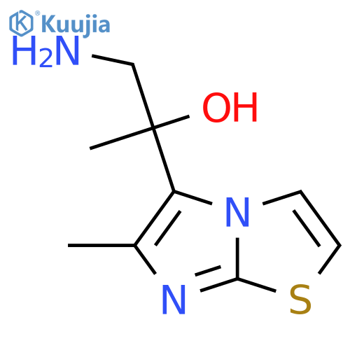 1-amino-2-{6-methylimidazo2,1-b1,3thiazol-5-yl}propan-2-ol structure