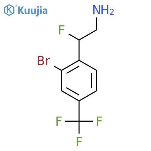 2-2-bromo-4-(trifluoromethyl)phenyl-2-fluoroethan-1-amine structure