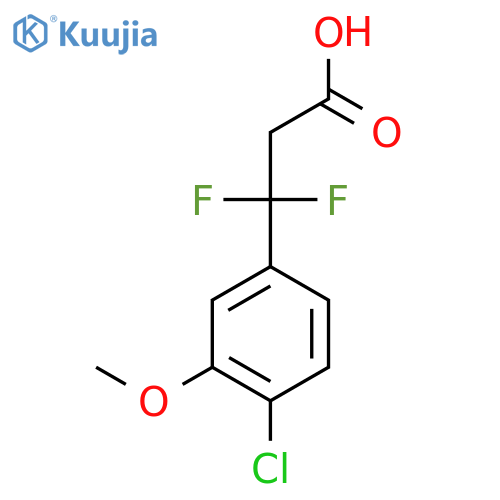 3-(4-chloro-3-methoxyphenyl)-3,3-difluoropropanoic acid structure