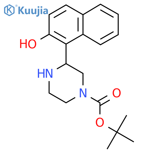 tert-butyl 3-(2-hydroxynaphthalen-1-yl)piperazine-1-carboxylate structure
