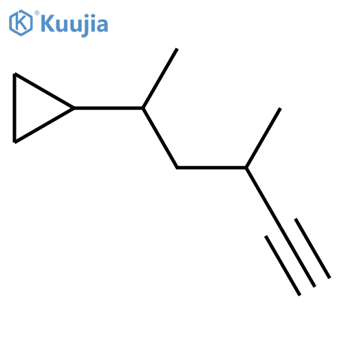 (4-methylhex-5-yn-2-yl)cyclopropane structure