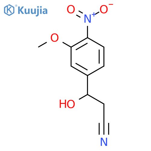 3-hydroxy-3-(3-methoxy-4-nitrophenyl)propanenitrile structure