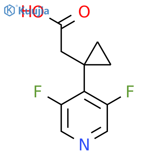 2-1-(3,5-difluoropyridin-4-yl)cyclopropylacetic acid structure