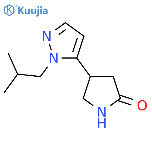 4-1-(2-methylpropyl)-1H-pyrazol-5-ylpyrrolidin-2-one structure