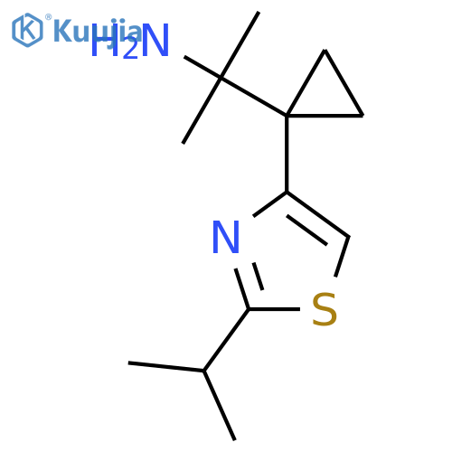 2-{1-2-(propan-2-yl)-1,3-thiazol-4-ylcyclopropyl}propan-2-amine structure
