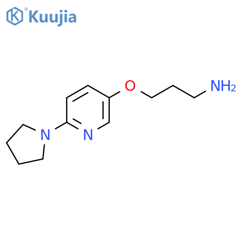 3-{6-(pyrrolidin-1-yl)pyridin-3-yloxy}propan-1-amine structure