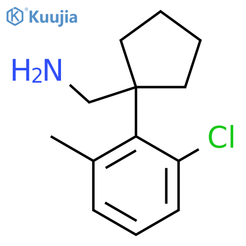 1-(2-chloro-6-methylphenyl)cyclopentylmethanamine structure