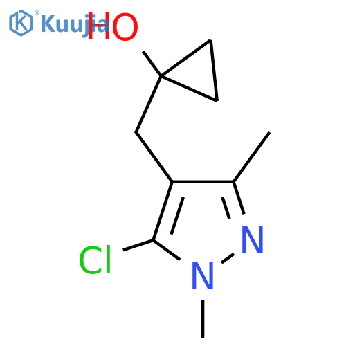 1-(5-chloro-1,3-dimethyl-1H-pyrazol-4-yl)methylcyclopropan-1-ol structure