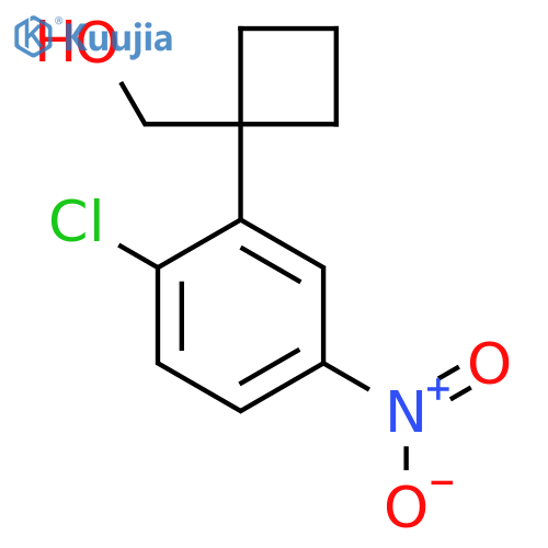 1-(2-chloro-5-nitrophenyl)cyclobutylmethanol structure