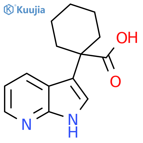 1-{1H-pyrrolo2,3-bpyridin-3-yl}cyclohexane-1-carboxylic acid structure