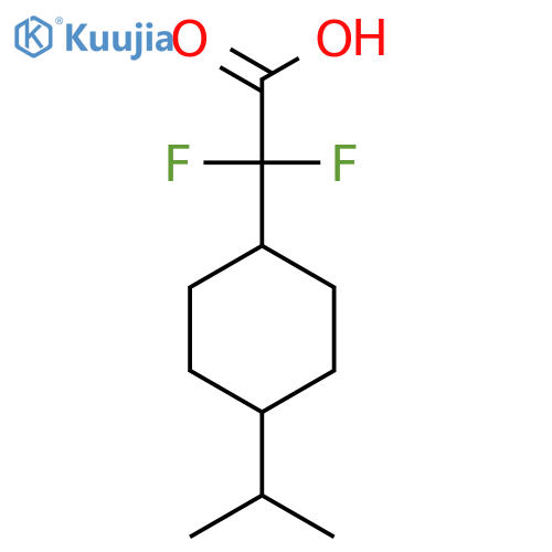 2,2-difluoro-2-4-(propan-2-yl)cyclohexylacetic acid structure