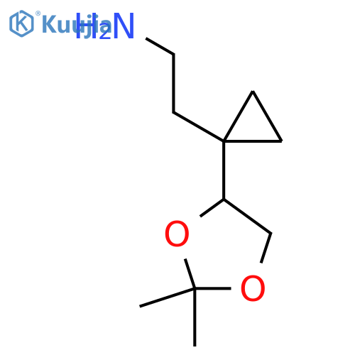 2-1-(2,2-dimethyl-1,3-dioxolan-4-yl)cyclopropylethan-1-amine structure