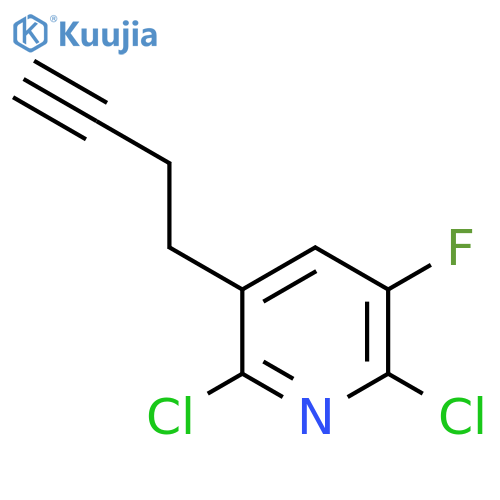 3-(but-3-yn-1-yl)-2,6-dichloro-5-fluoropyridine structure