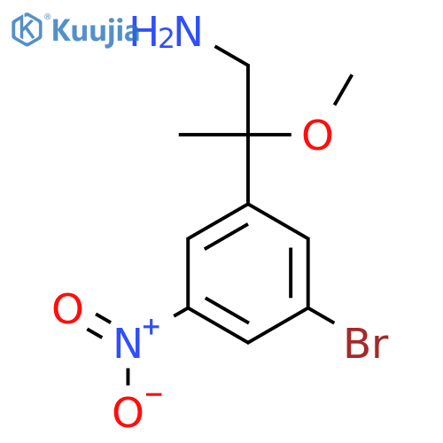 2-(3-bromo-5-nitrophenyl)-2-methoxypropan-1-amine structure