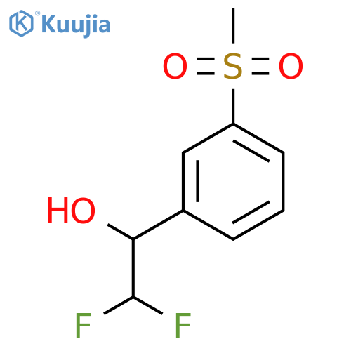 2,2-difluoro-1-(3-methanesulfonylphenyl)ethan-1-ol structure