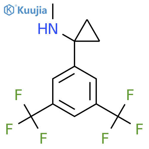 1-3,5-bis(trifluoromethyl)phenyl-N-methylcyclopropan-1-amine structure