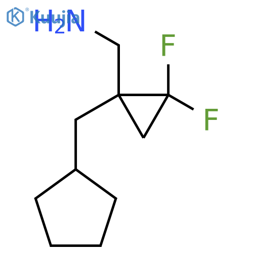 1-(cyclopentylmethyl)-2,2-difluorocyclopropylmethanamine structure