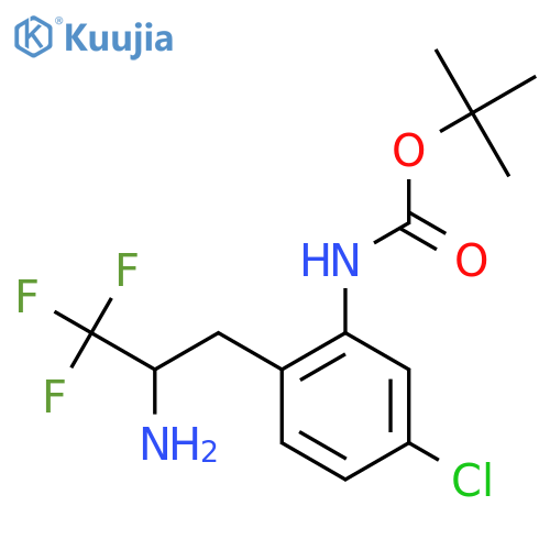 tert-butyl N-2-(2-amino-3,3,3-trifluoropropyl)-5-chlorophenylcarbamate structure