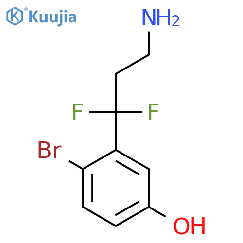 3-(3-Amino-1,1-difluoropropyl)-4-bromophenol structure
