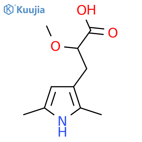 3-(2,5-dimethyl-1H-pyrrol-3-yl)-2-methoxypropanoic acid structure