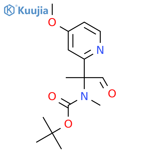 tert-butyl N-2-(4-methoxypyridin-2-yl)-1-oxopropan-2-yl-N-methylcarbamate structure