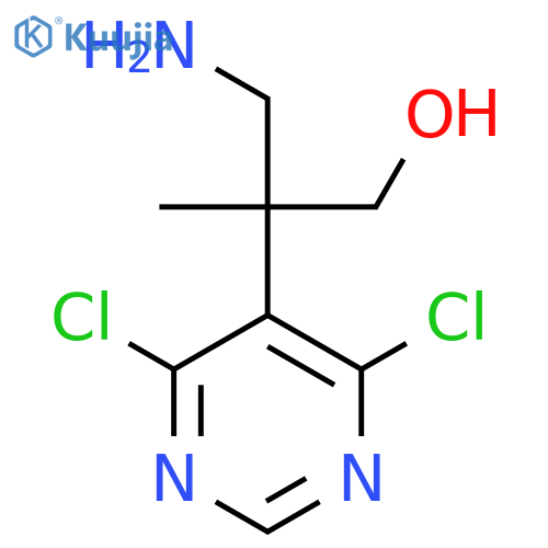 3-amino-2-(4,6-dichloropyrimidin-5-yl)-2-methylpropan-1-ol structure