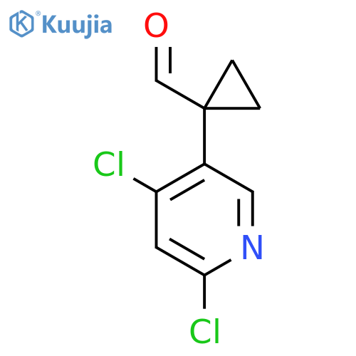 1-(4,6-dichloropyridin-3-yl)cyclopropane-1-carbaldehyde structure
