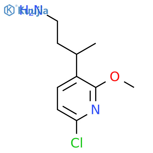 3-(6-chloro-2-methoxypyridin-3-yl)butan-1-amine structure